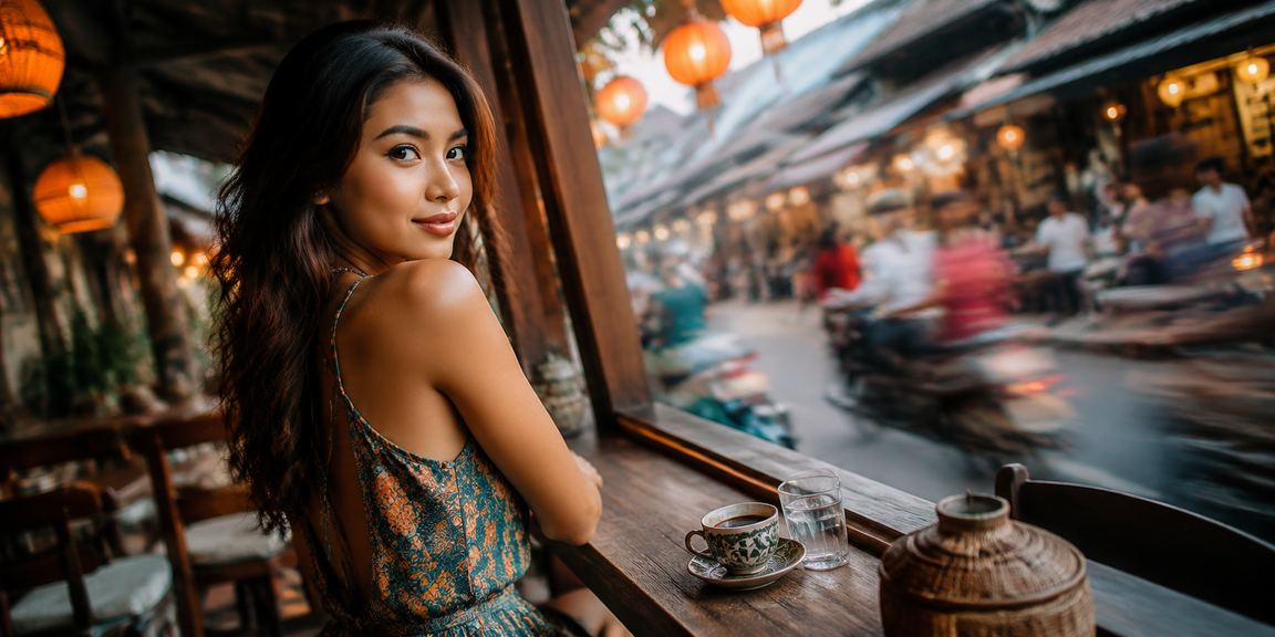 Seseorang menikmati kopi sambil memeriksa cashback bonus dan taruhan di ponsel